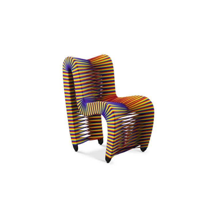 Rainbow Pride High-Back Upholstered Wood Side Chair