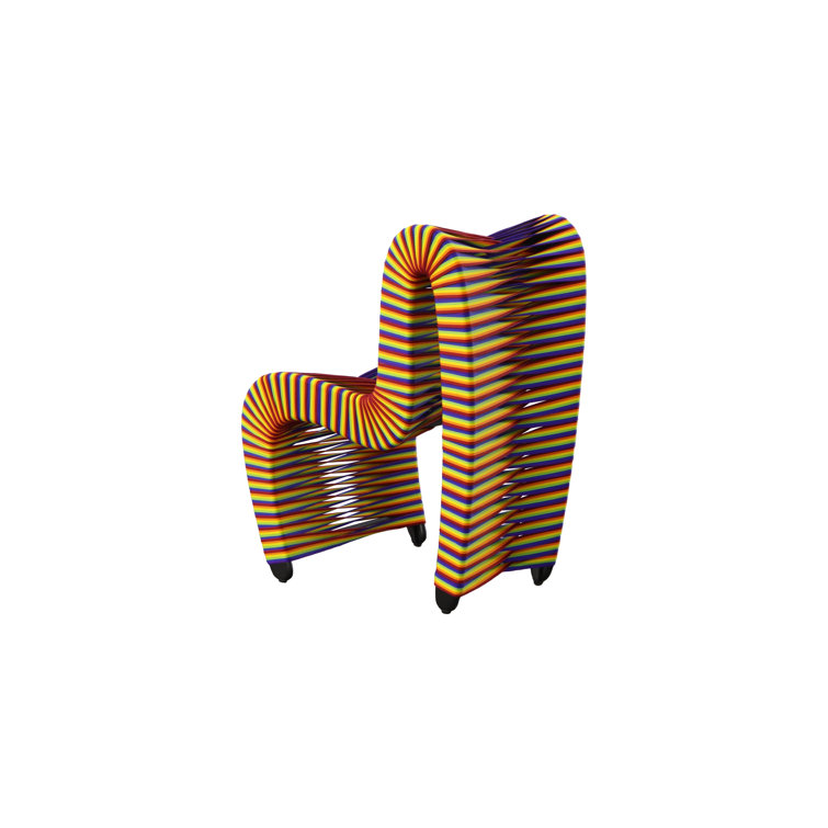 Rainbow Pride High-Back Upholstered Wood Side Chair