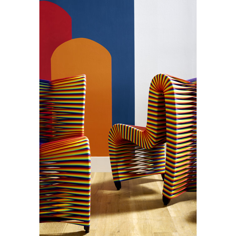 Rainbow Pride High-Back Upholstered Wood Side Chair