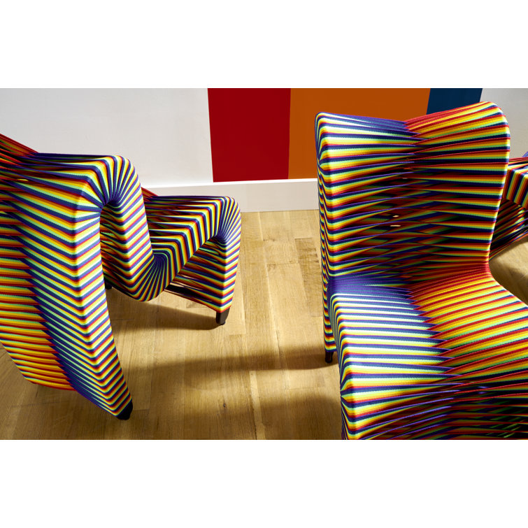 Rainbow Pride High-Back Upholstered Wood Side Chair