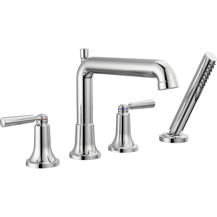 Delta Saylor Chrome Roman Tub Faucet with Hand Shower
