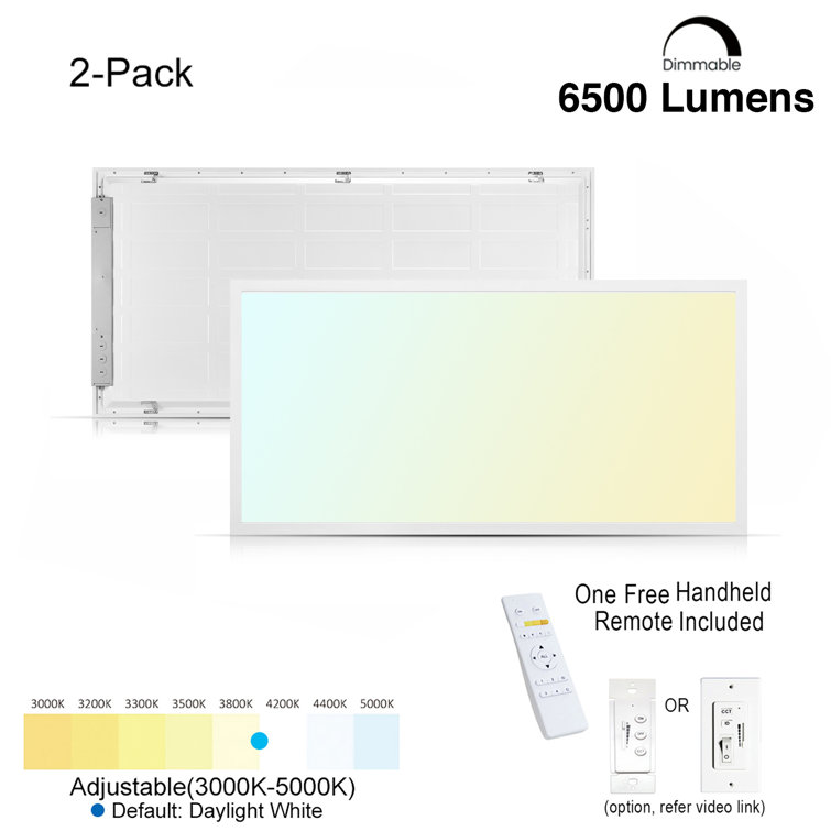 Modern Industrial Aluminum LED Ceiling Light - White, 6500 Lumen