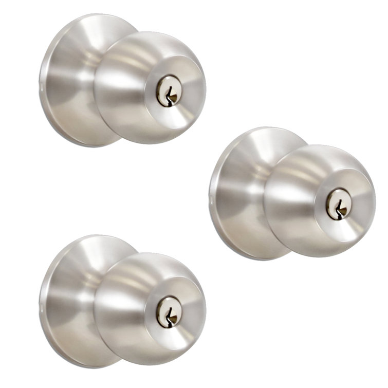 Stainless Steel Classic Entry Door Knob Set