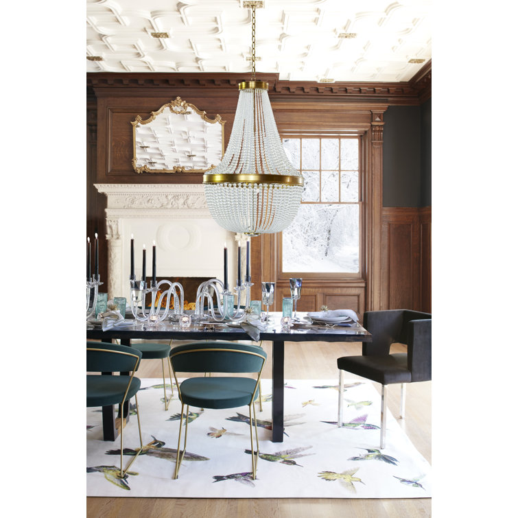 Burnished Brass 12-Light Empire Chandelier with Candelabra Bulbs