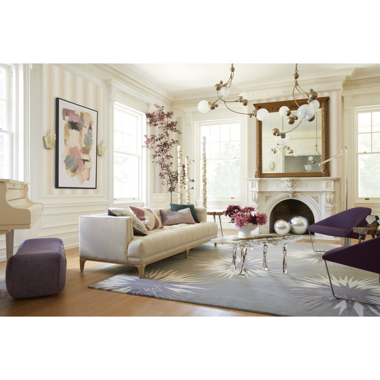 Contemporary Molten Wood & Silver Metal Oval End Table