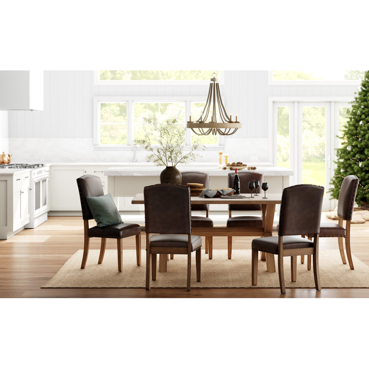 Montauk Driftwood 63" Solid Pine Farmhouse Dining Table