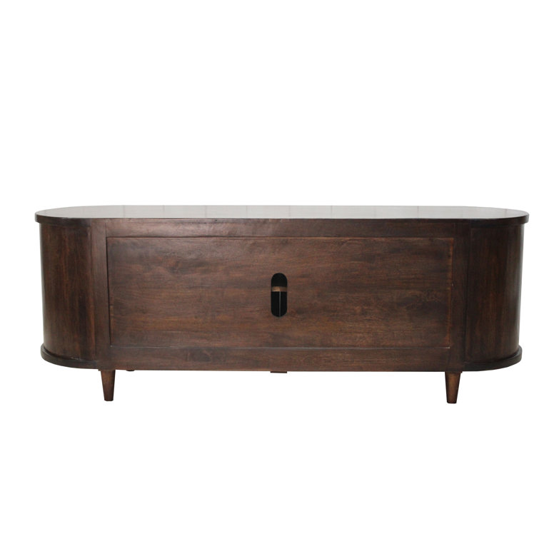 Teresa 70'' Dark Brown Mango Wood and Cane Sideboard