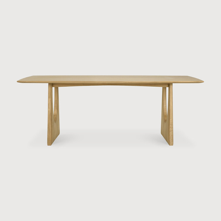 87-Inch Natural Oak Rectangular Dining Table