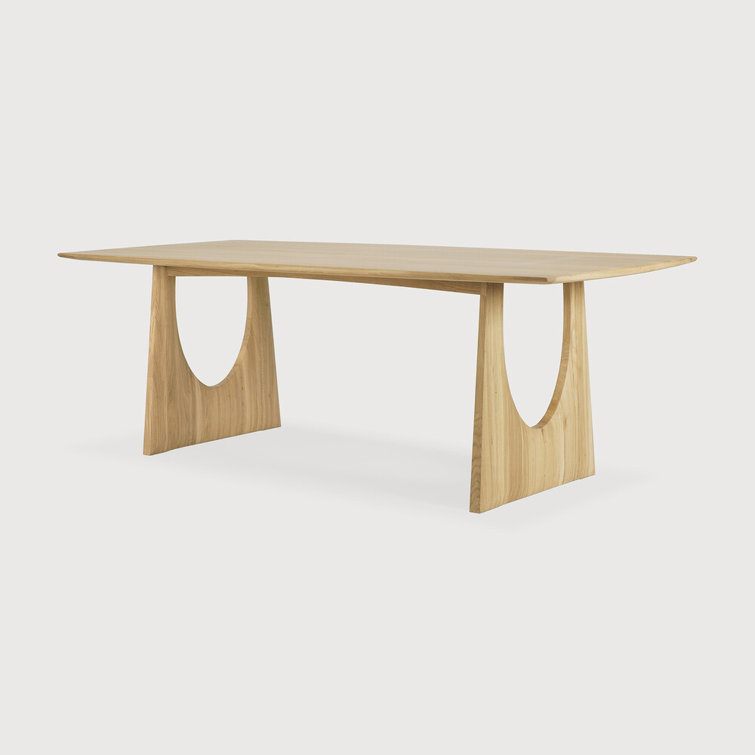 87-Inch Natural Oak Rectangular Dining Table