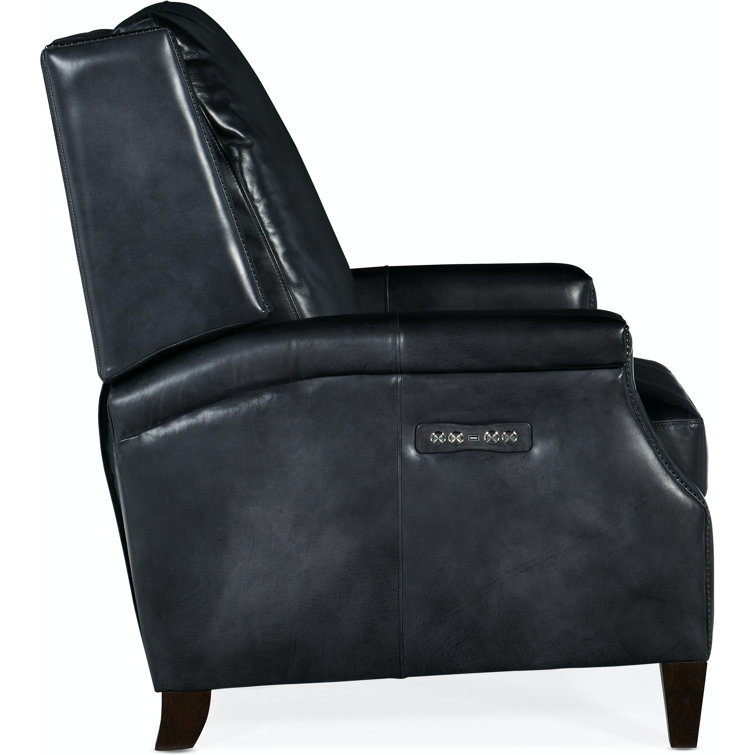 Checkmate Champion Blue Leather Handcrafted Recliner