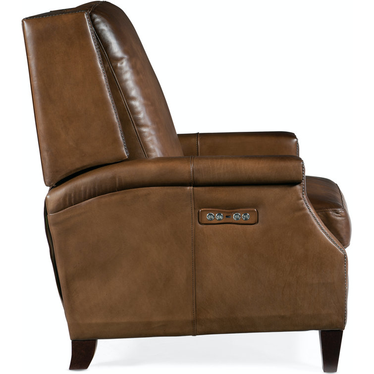 Checkmate Champion Blue Leather Handcrafted Recliner