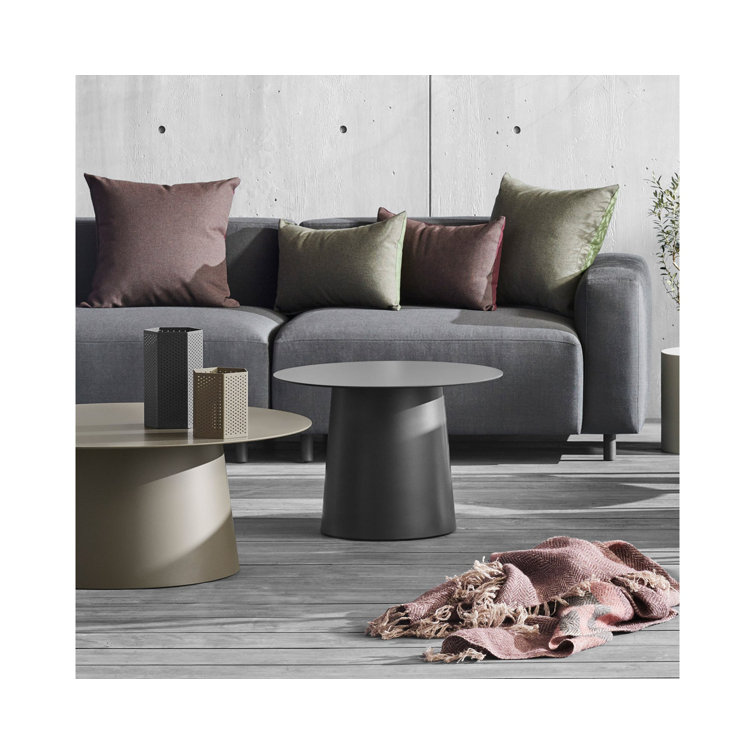 Dark Olive Metal Indoor/Outdoor Side Table