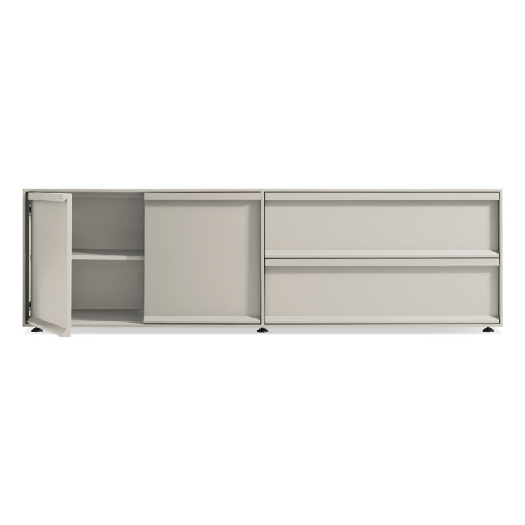 Putty Matte 2-Door 2-Drawer Console Cabinet