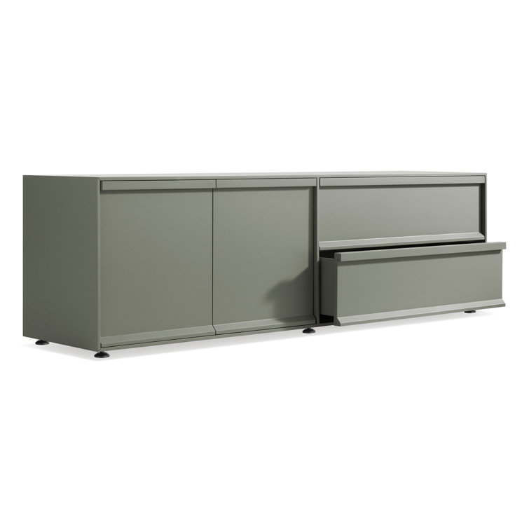 Superchoice Gray Green 2 Door/2 Drawer Modern Console