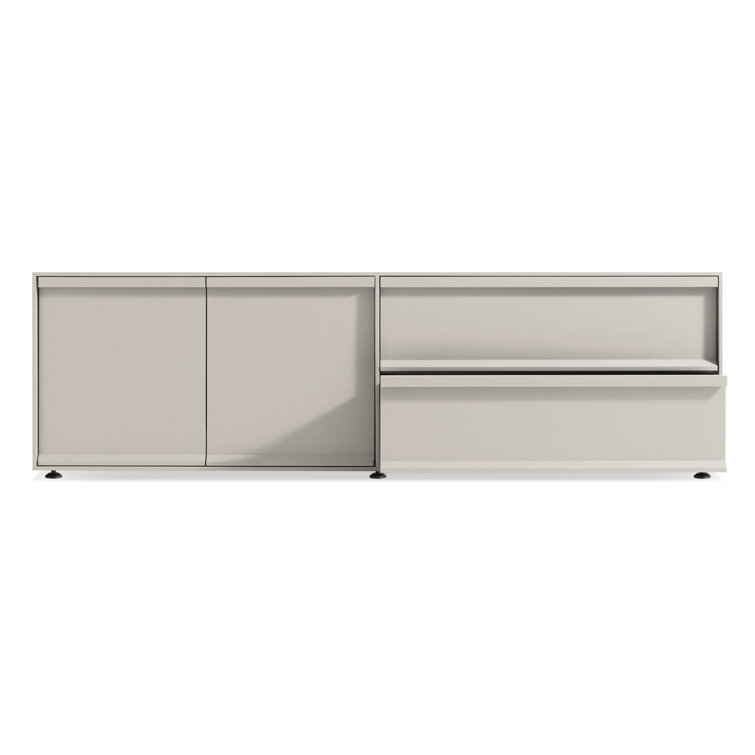 Putty Matte 2-Door 2-Drawer Console Cabinet