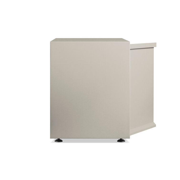 Putty Gray Modern 2-Door Wood Credenza