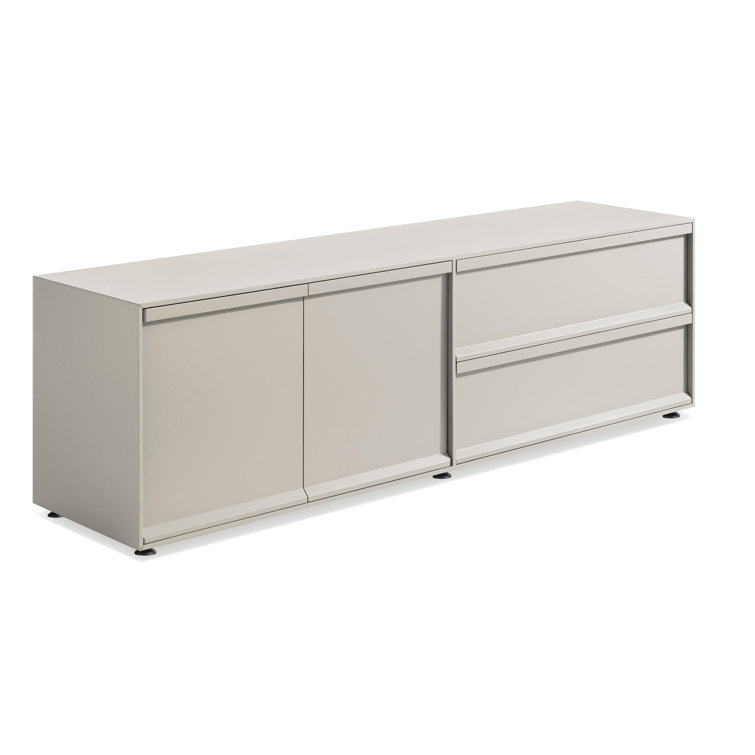 Putty Matte 2-Door 2-Drawer Console Cabinet