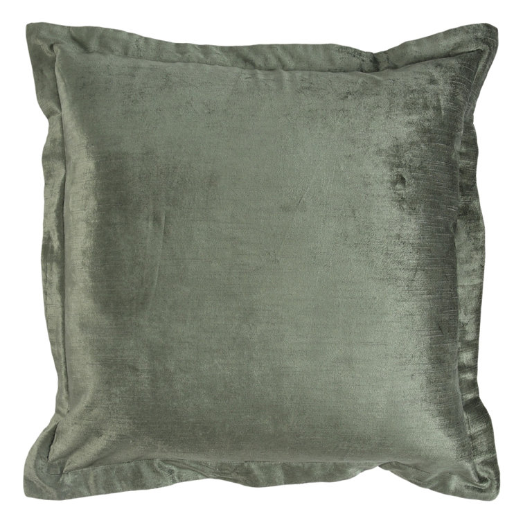 Myrtle Green Velvet 22-inch Square Throw Pillow