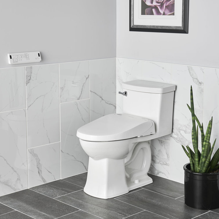 Advanced Clean White Elongated Electric Bidet Seat with Heated Feature