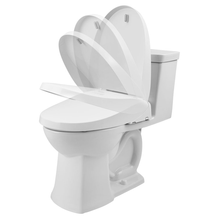 Advanced Clean White Elongated Electric Bidet Seat with Heated Feature