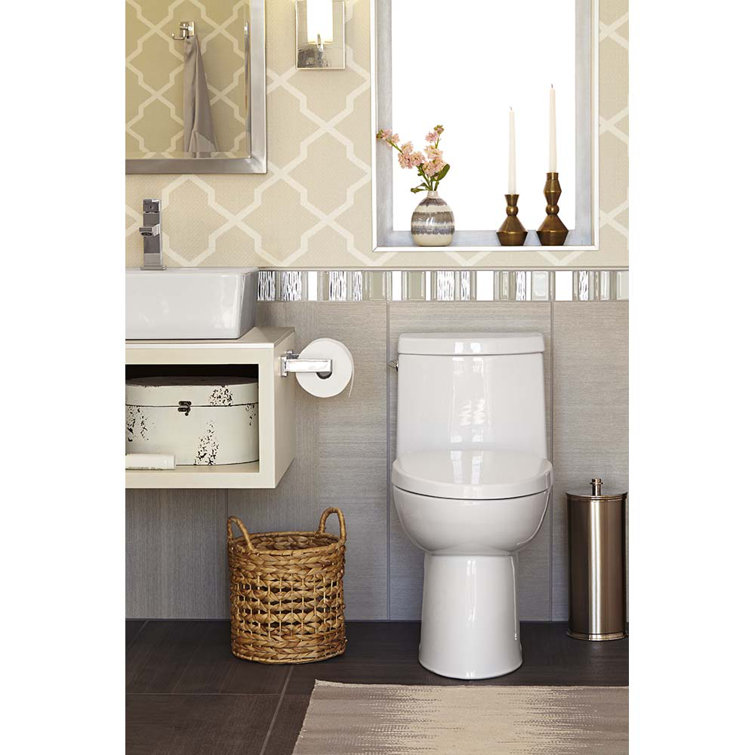 White High Efficiency Elongated One-Piece Toilet