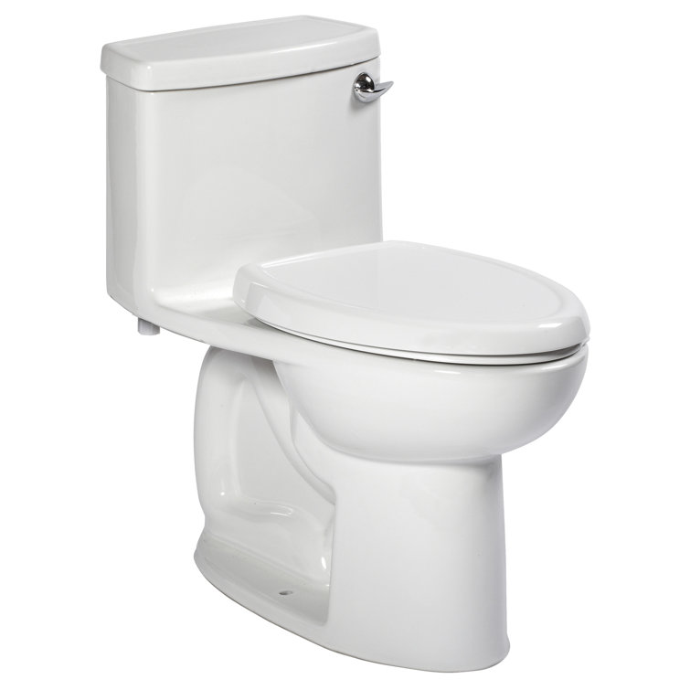 White Elongated High Efficiency One-Piece Toilet with Slow-Close Seat