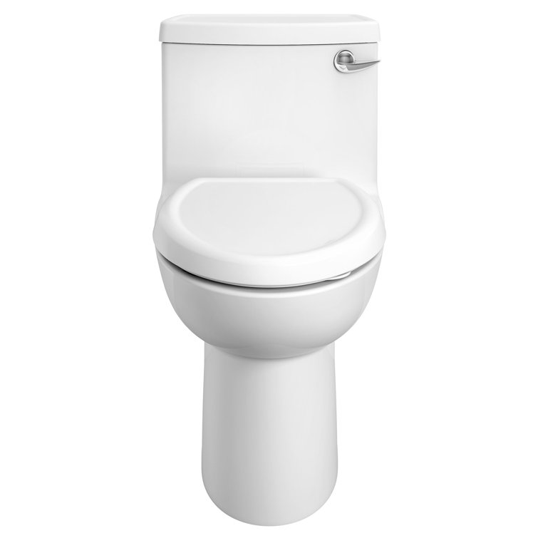 White Elongated High Efficiency One-Piece Toilet with Slow-Close Seat