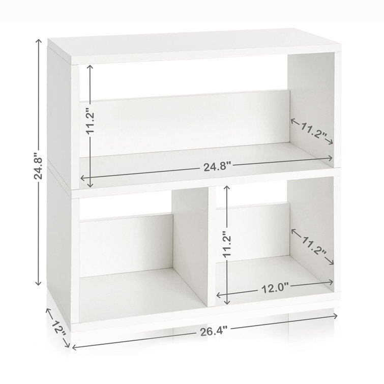 White 3-Shelf Eco-Friendly Cube Bookcase