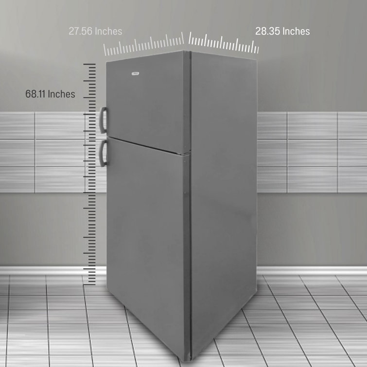 Equator Stainless Steel Energy Star Refrigerator-Freezer with Adjustable Shelves