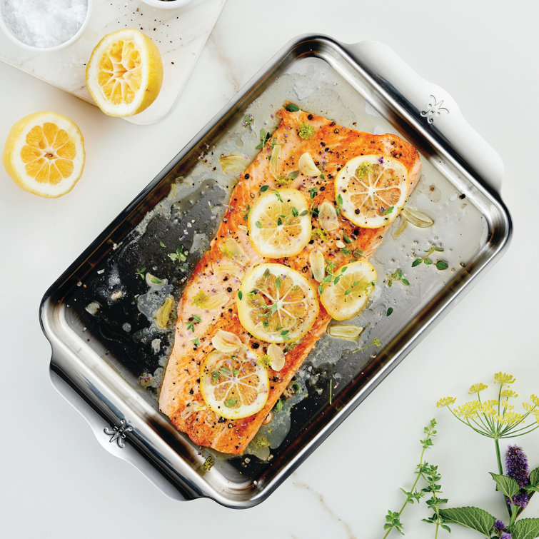 Stainless Steel and Aluminum Quarter Sheet Pan, 9" x 12"