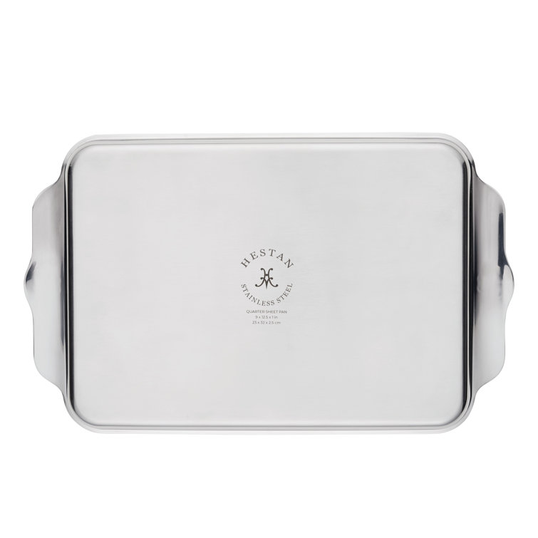 Stainless Steel and Aluminum Quarter Sheet Pan, 9" x 12"