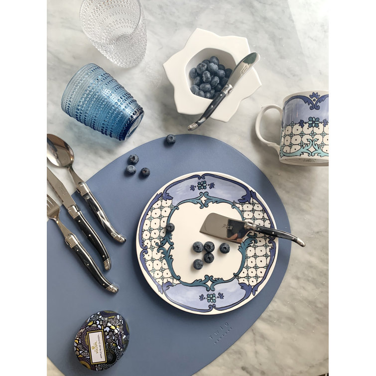 Hand-Painted Multicolor Porcelain Round Dessert Plate
