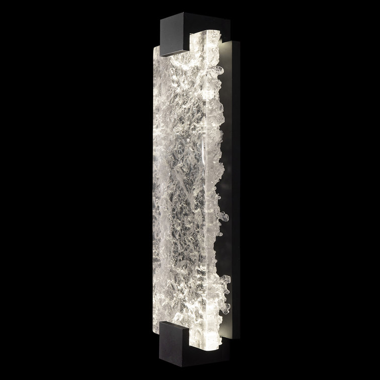 Terra Black and Clear Glass 2-Light LED Wall Sconce