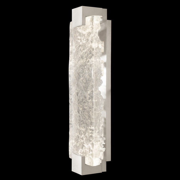 Elegant Silver LED Wall Sconce with Dimmable Integrated Lighting