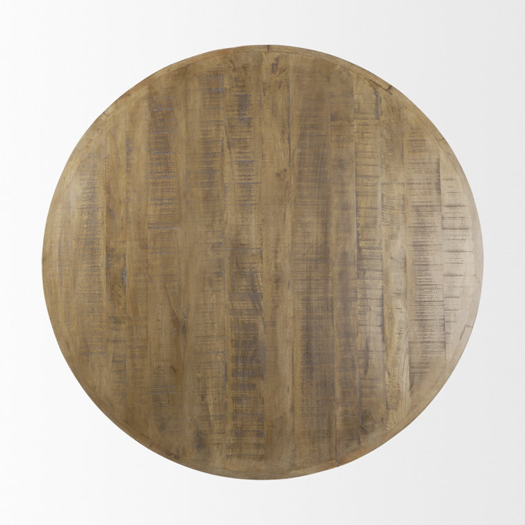 Loleta Medium Brown Solid Wood Round Coffee Table