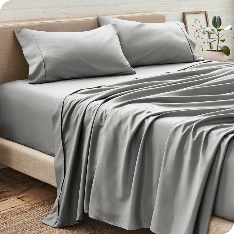Light Gray California King Ultra-Soft Microfiber Sheet Set