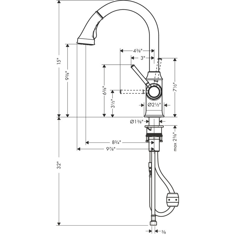 Steel Optik Stainless Steel Pull-Out Spray Kitchen Faucet