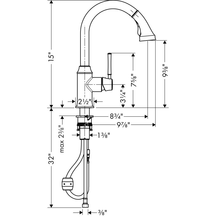 Steel Optik Stainless Steel Pull-Out Spray Kitchen Faucet