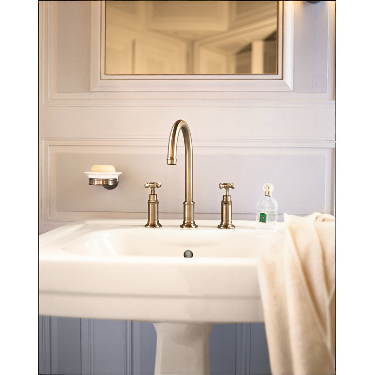 Elegant Chrome Finish Swivel Spout Widespread Faucet with Nickel Accents