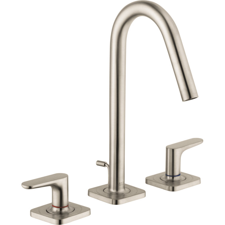 Eco-Friendly Modern Brushed Nickel 2-Handle Widespread Bathroom Faucet