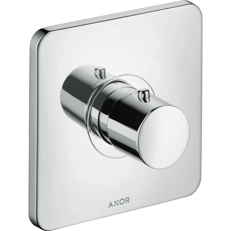 Modern Milan Brushed Nickel Wall-Mounted Thermostatic Shower Trim
