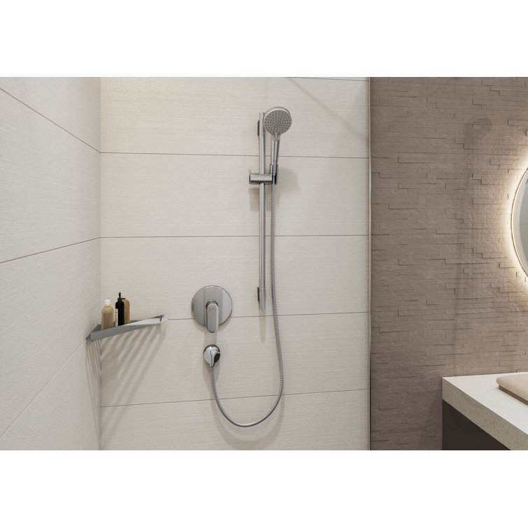 Chrome Metal Wall Mount Corner Shower Basket