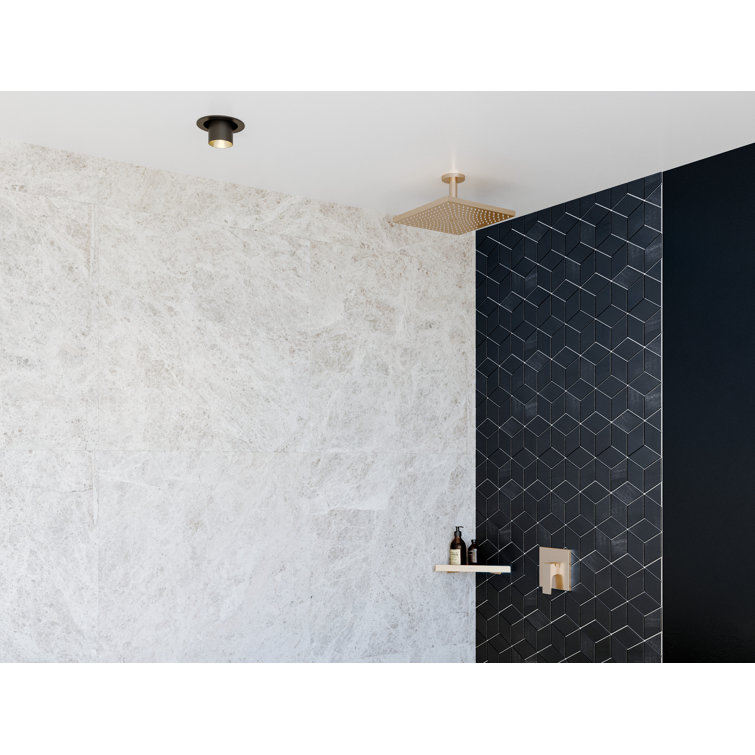 Brushed Nickel Metal Corner Shower Basket