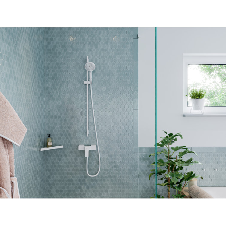 Brushed Nickel Metal Corner Shower Basket