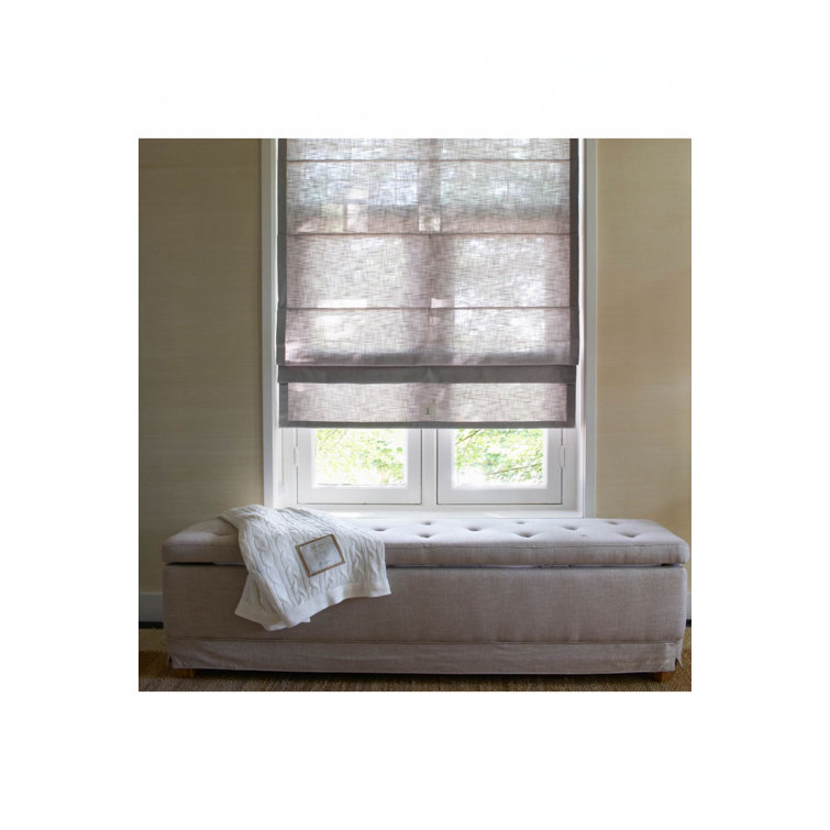 White Linen Tufted Upholstered Storage Bench with Solid Wood Legs