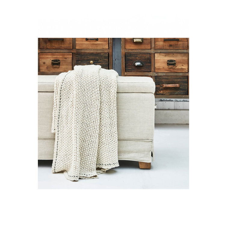 White Linen Tufted Upholstered Storage Bench with Solid Wood Legs