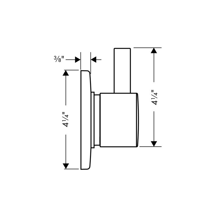 Brushed Bronze Wall-Mounted Shower Diverter Trim