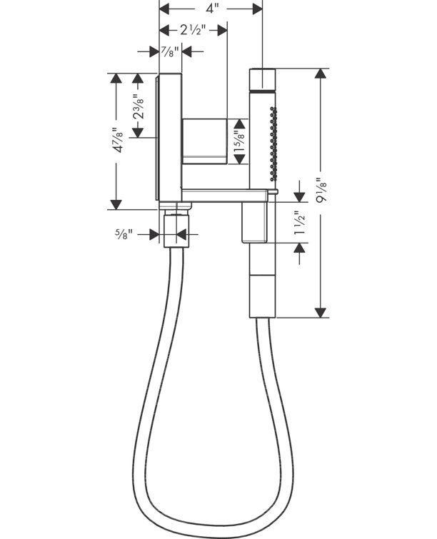 Chrome Multi-Head Wall Mounted Handheld Shower System