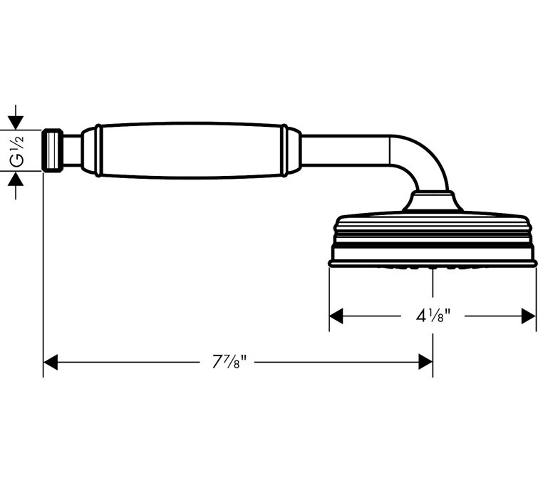 Montreux Chrome Handheld Shower Head with RainAir Spray