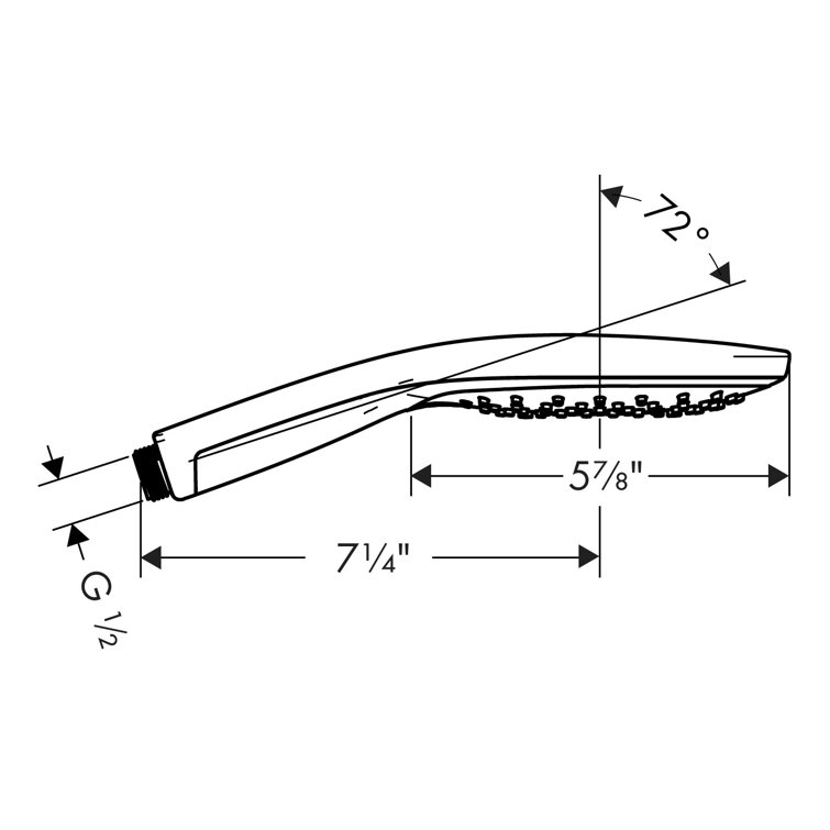 Brushed Nickel Handheld Shower Head with Multiple Spray Modes